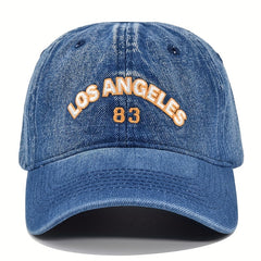 Embroidered Baseball Cap Los Angeles Curved Brim Hat