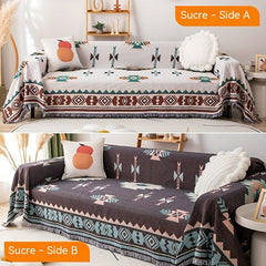 Outdoor Picnic Mat Ethnic Style Tassel Sofa Blanket for Camping Beach