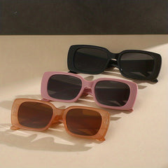 Rectangle Sunglasses Retro UV400 Sun Shades for Vacation Beach Travel