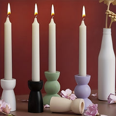 DIY Crystal Drop Resin Semi Circular Geometric Candle Holder Mold
