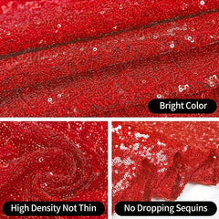 Red Sequin Backdrop Cloth Christmas Party Decoration