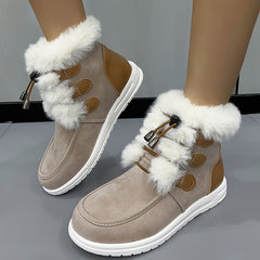 Women's Faux Fur Lined Plush Thermal Snow Boots High Top
