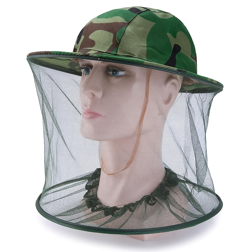 Beekeeping Hat Camouflage Shawl Anti Mosquito Protection