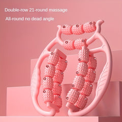 21 Wheels 360 Yoga Massage Roller Leg Clip for Muscle Relaxation