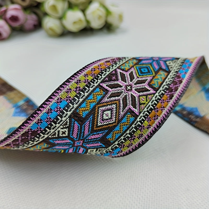 Vintage Jacquard Lace Ribbon Trim Embroidered Sewing Polyester Lace Ribbon