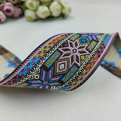 Vintage Jacquard Lace Ribbon Trim Embroidered Sewing Polyester Lace Ribbon