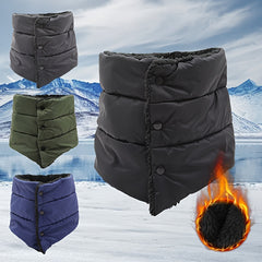 Winter Warm Fleece Scarf Button Down Cotton Protection Neck Gaiter