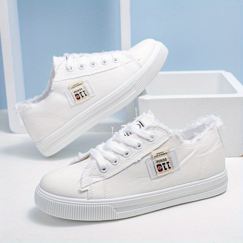Women's Low Top Canvas Shoes Lace Up Sports Sneakers