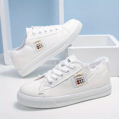 Women's Low Top Canvas Shoes Lace Up Sports Sneakers