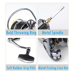 Metal Fishing Reel 3 1BB & 5 2 1 Gear Ratio Spinning Reel