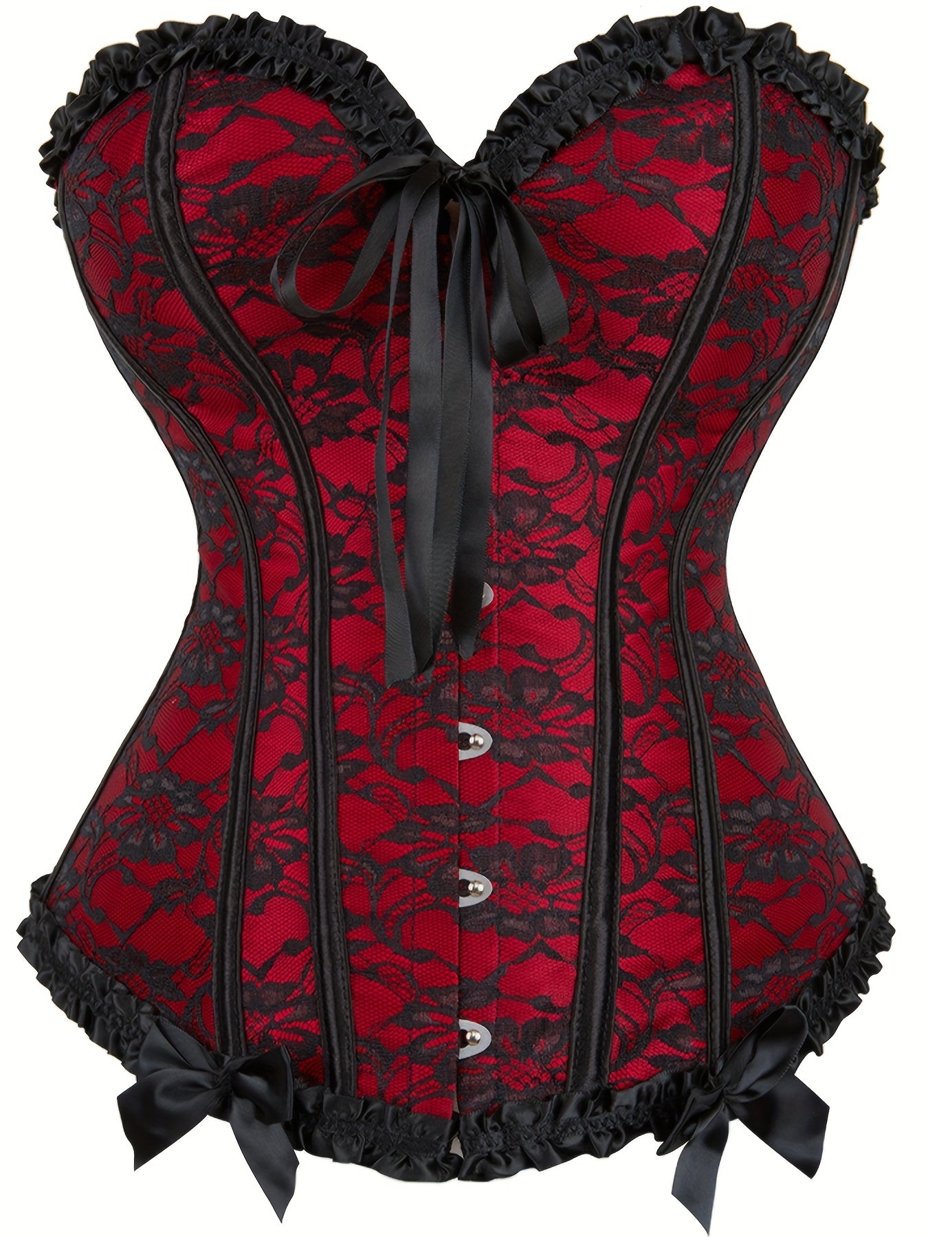 Strapless Corset Bustier Lace Up Body Shaper Women's Lingerie