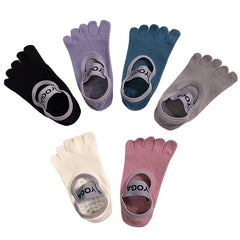 Non Slip Grippers Socks Five Toe Split Backless Boat Socks For Yoga Barre Ballet
