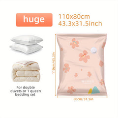 6pcs Extra Large Vacuum Compression Bag Travel Clothes Storage Packaging Bag