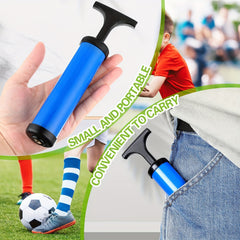 Portable Ball Pump with Needle & Nozzle Inflator for Football Basketball