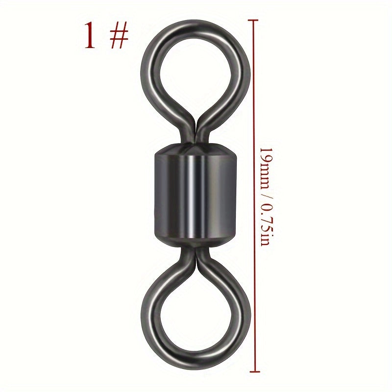 10pcs Fishing Barrel Swivels Hook Line Connectors Saltwater Freshwat