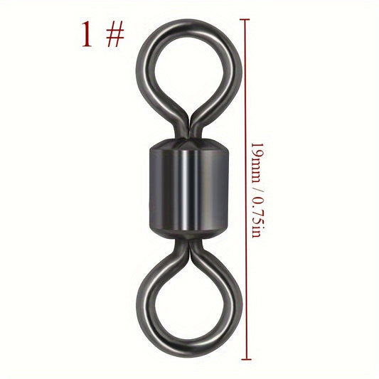 10pcs Fishing Barrel Swivels Hook Line Connectors Saltwater Freshwat