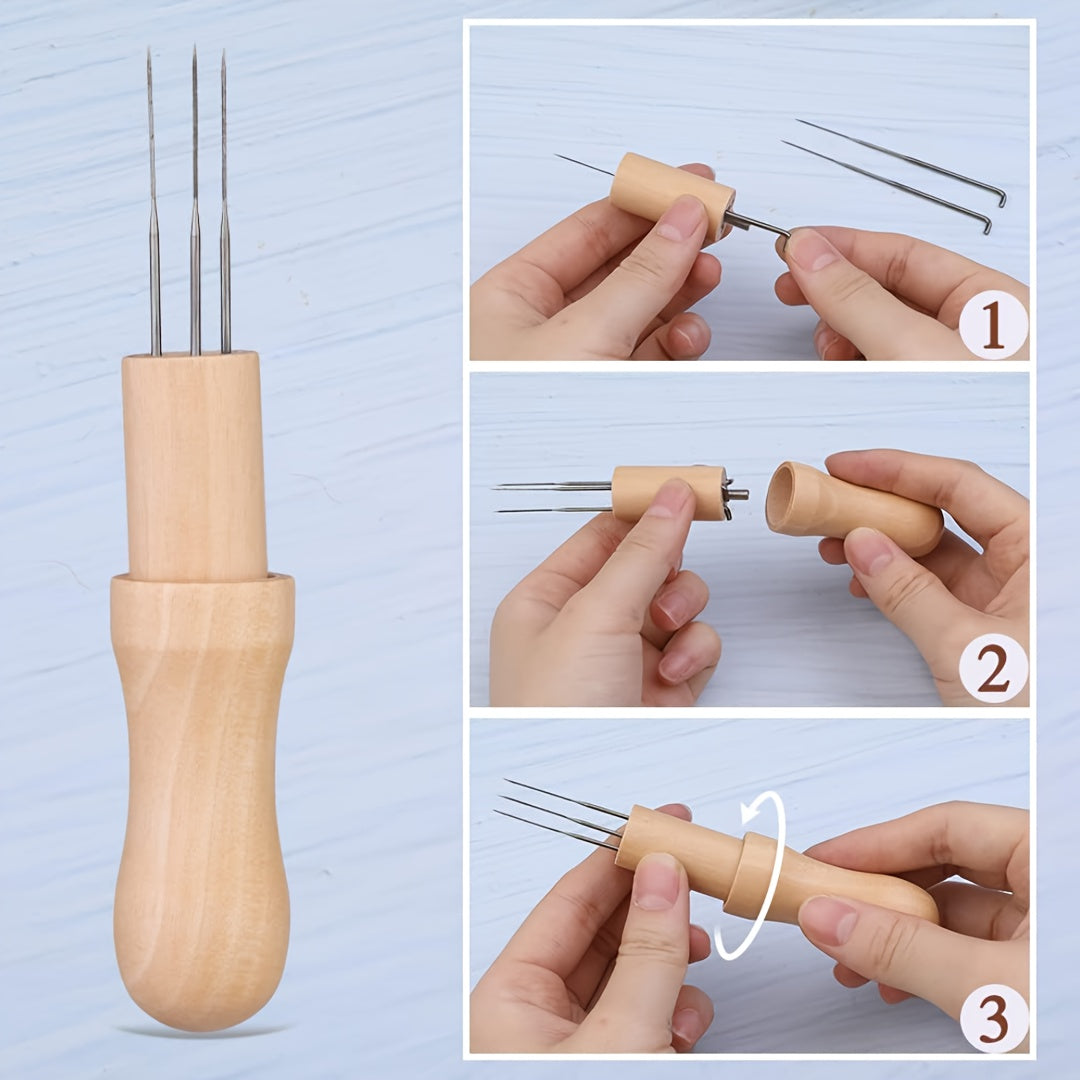 3pc Felting Needle Set with Finger Protector