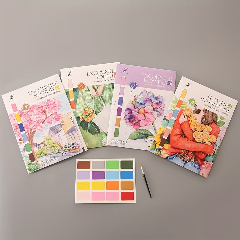 Watercolor Coloring Book for Relaxation and Fun