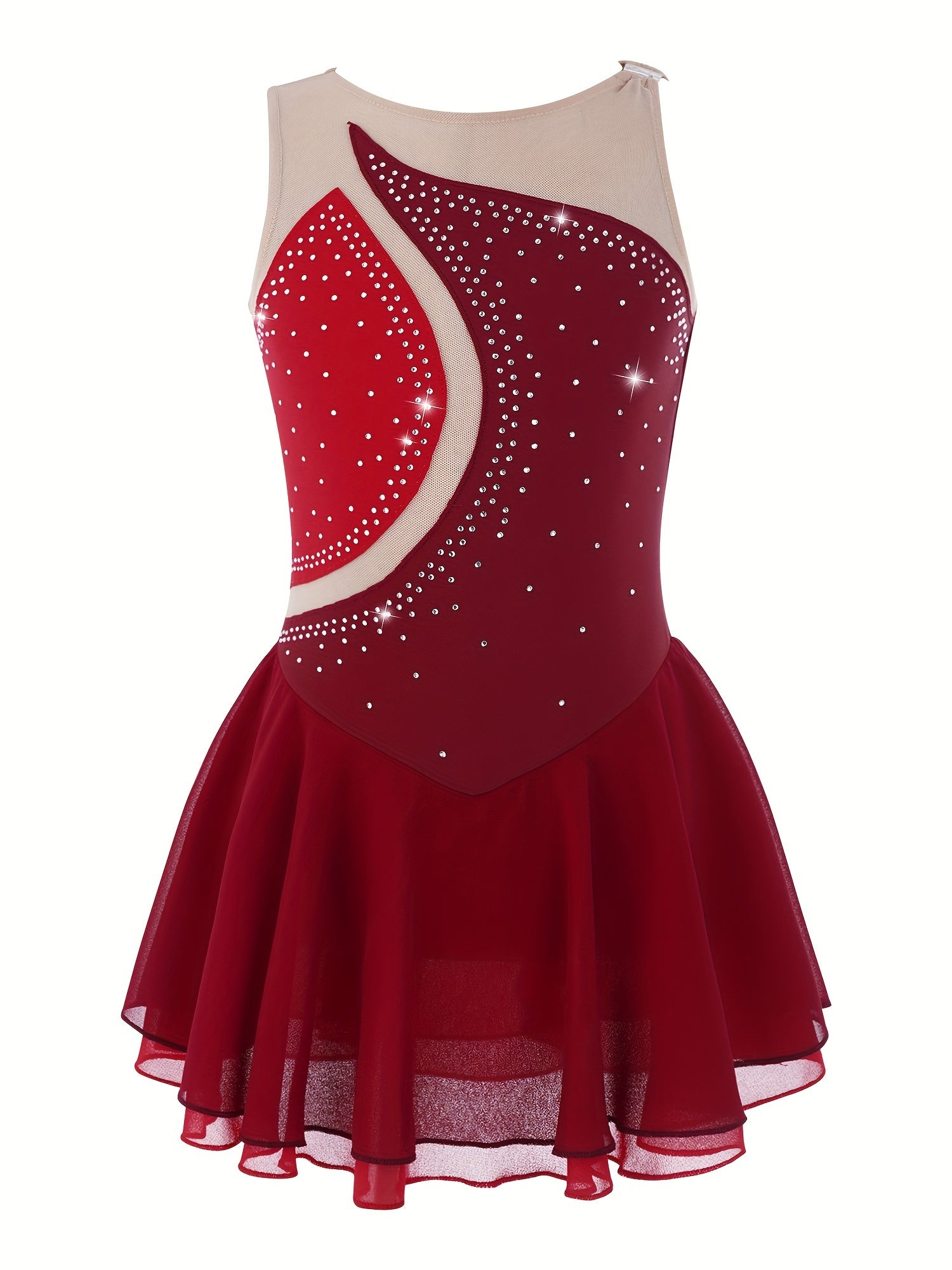 Girls Sleeveless Dance Skating Dress