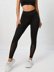 High Waisted Mesh Leggings for Yoga Running Workouts