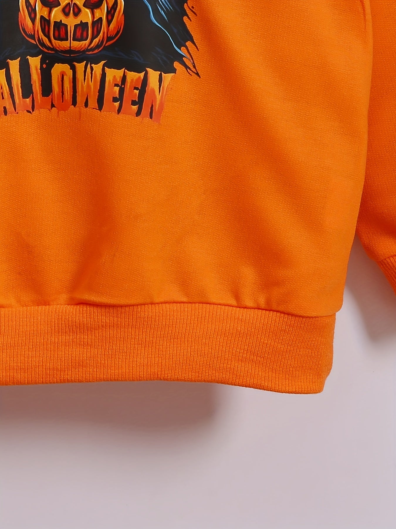 2pcs Halloween Letter Witch Boys Pullover Sweatshirt