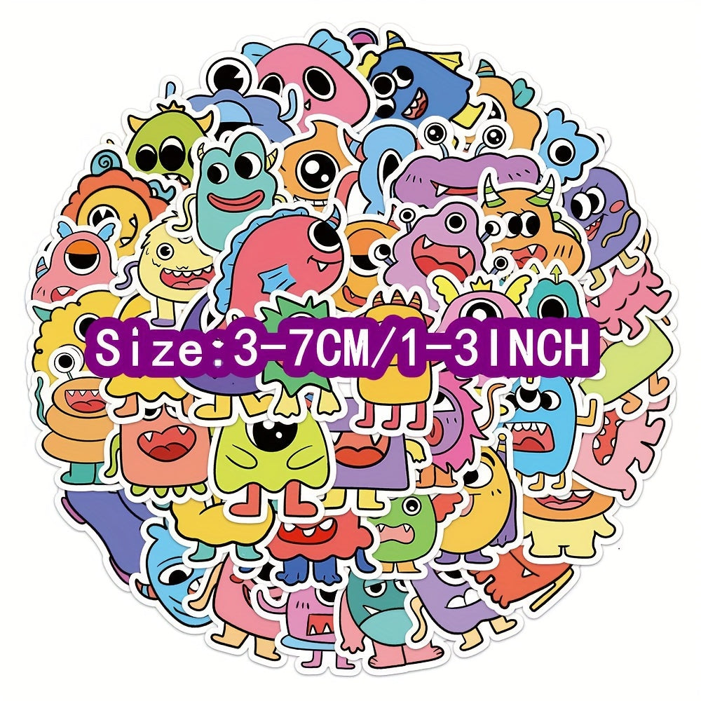 60pcs Little Monster Series Graffiti Stickers DIY Waterproof Sticker Pack