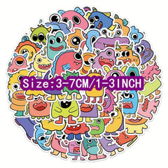 60pcs Little Monster Series Graffiti Stickers DIY Waterproof Sticker Pack