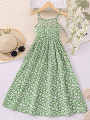 Girls Floral Cami Princess Dress Casual Party Beach Vacation