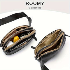 PU Leather Crossbody Bag for Outdoor Sports and Fitness