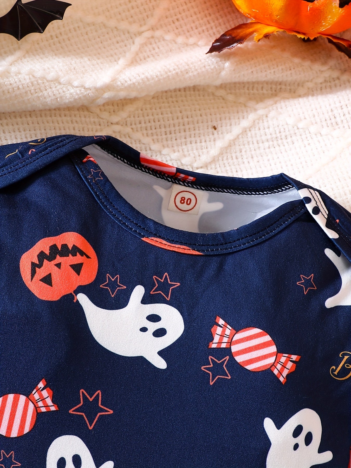 Ghost Pumpkin Romper Baby Spring Autumn Long Sleeve Onesie
