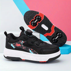 Adjustable Roller Skates for Girls and Boys with Rotating Button