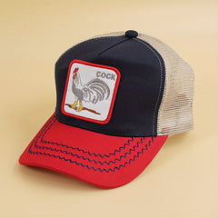 Cartoon Chicken Patch Baseball Cap Mesh Trucker Hat