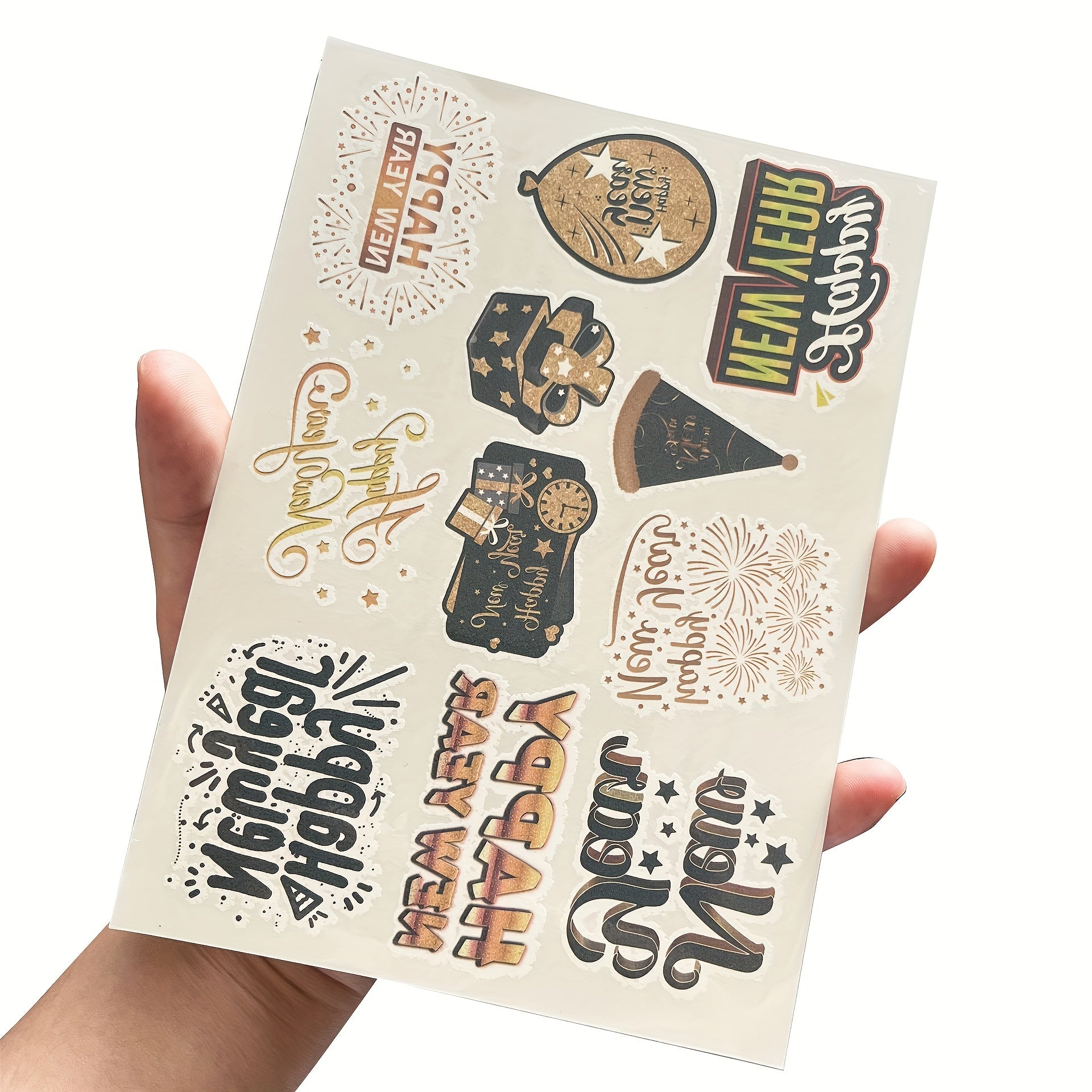 1pc Year Sticker Waterproof Tattoo Glitter Decoration