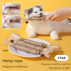 3-Pack Cat Chew Sticks Kitten Teeth Cleaning Toys