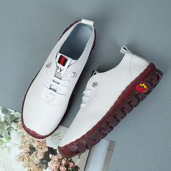 Women's Anti-slip Lace Up Flat Sneakers Comfy Round Toe Shoes