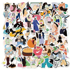 50pcs Daily Life Series Graffiti Stickers for Laptop Water Cup Decoration