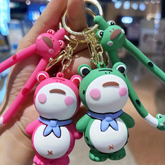 Cartoon Frog Silicone Doll Key Chain Keyring Pendant