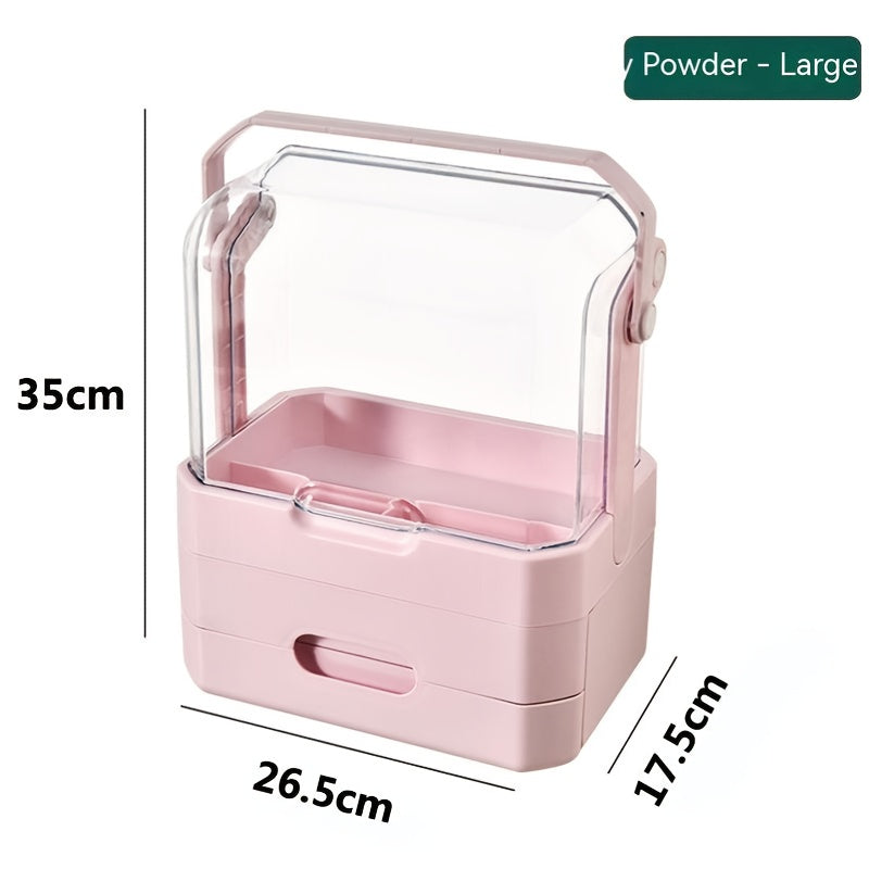 Makeup Case with Drawers & Transparent Cover
