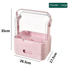 Makeup Case with Drawers & Transparent Cover