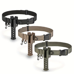 Portable Plastic Fishing Pole Insertion Belt With Rod Rack