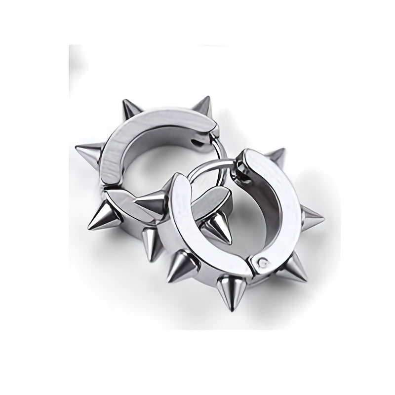 Barbed Titanium Steel Earrings Piercing Hoop Ear Cuffs