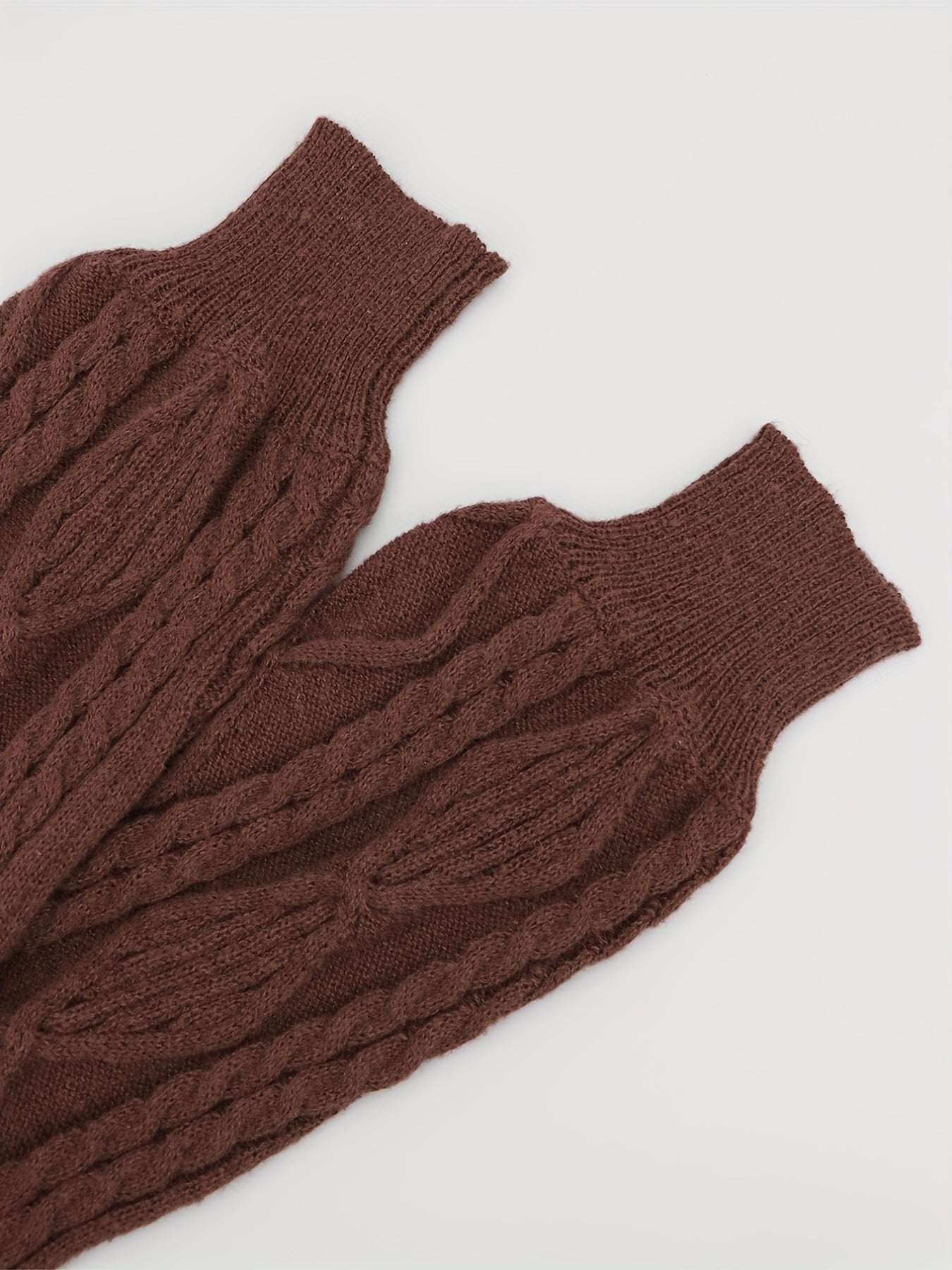 Casual Sweater Jacquard Ripped Turtle Neck Long Sleeve Sweater