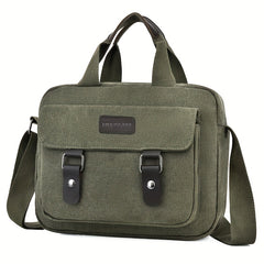 Men's Canvas Crossbody Messenger Bag Large Capacity