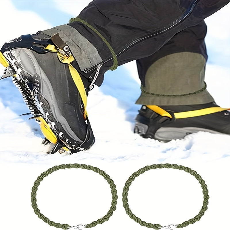 Military Boot Straps Elastic Bands with Metal Hook for Hiking & Camping