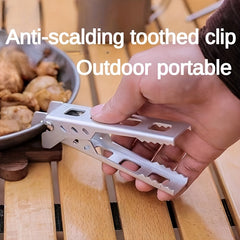 Outdoor Aluminum Anti Scalding Pot Clip for Camping BBQ Kitchen Picnic