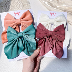 Baby Girls Hair Clips 2pcs Big Bow Headwear Accessories