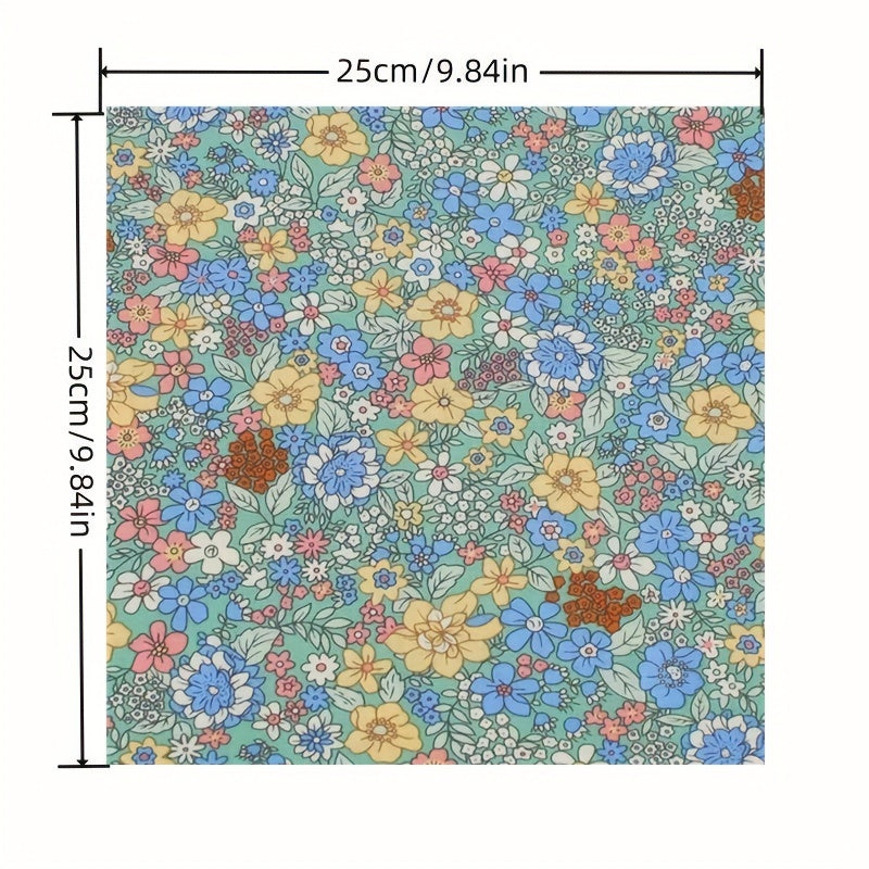 7pcs Floral Fabric Assorted PreCut Fat Quarter DIY Sewing Patchwork