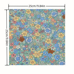 7pcs Floral Fabric Assorted PreCut Fat Quarter DIY Sewing Patchwork