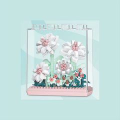Colorful DIY Flower Building Blocks Set Garden Themed Creative Gift Ages 8