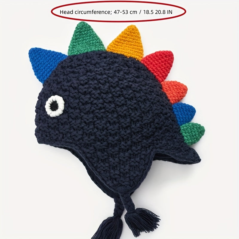 Hand knitted Wool Dinosaur Children's Hat